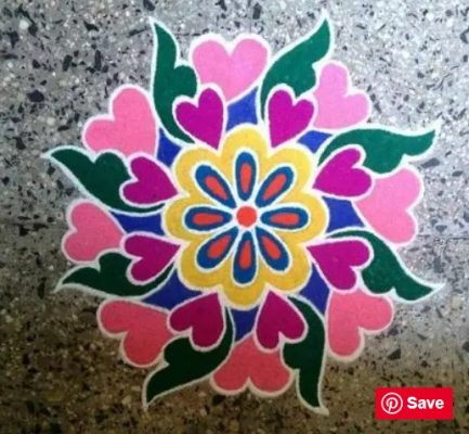 Rangoli Designs with oil paint