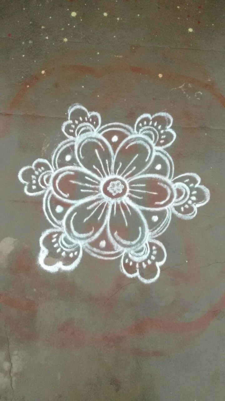 Rangoli Designs With Chalk Simple Rangoli Designs With Chalk Piece In 2021