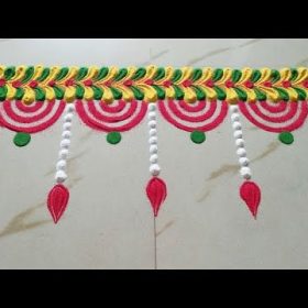 Rangoli designs in straight line