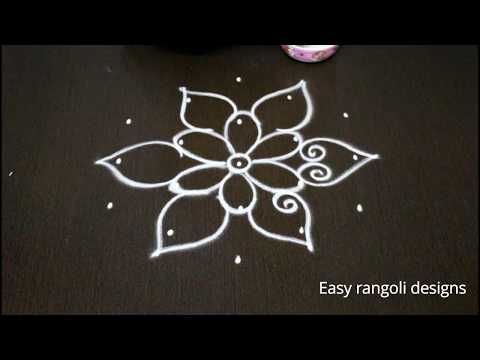 Small Rangoli Designs with dots for daily use