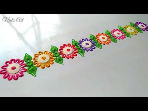 {Simple} Straight Line Rangoli Designs | Rangoli Designs In Straight Line