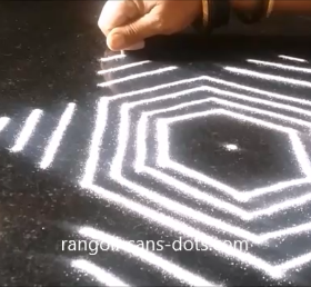 Straight Line Rangoli Designs