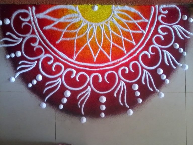 Simple & Easy Half Rangoli Designs In 2023