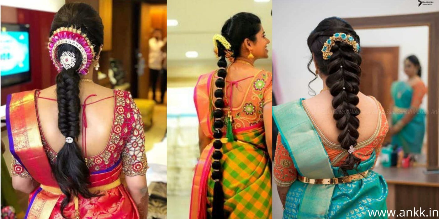 Traditional Hairstyle For Engagement In Saree In All Wedding Seasons