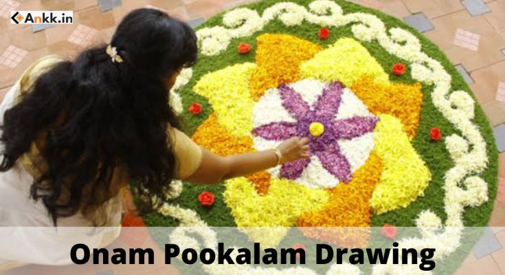 Onam Pookalam Drawing