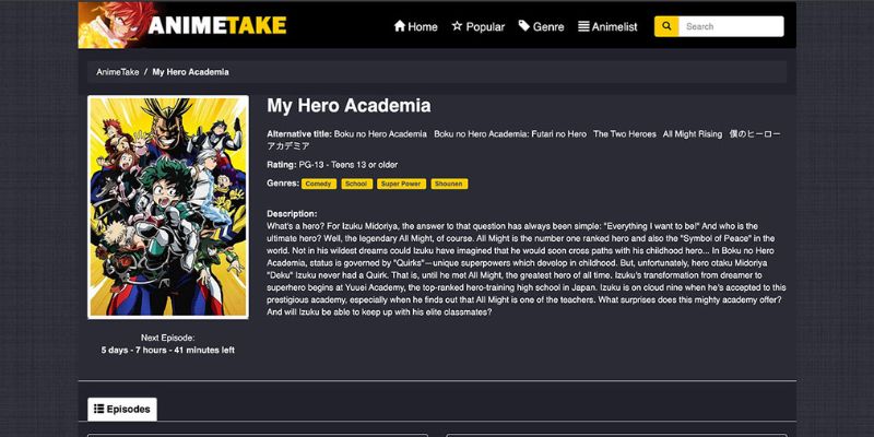 Download Free Anime from Sites Like Animetake